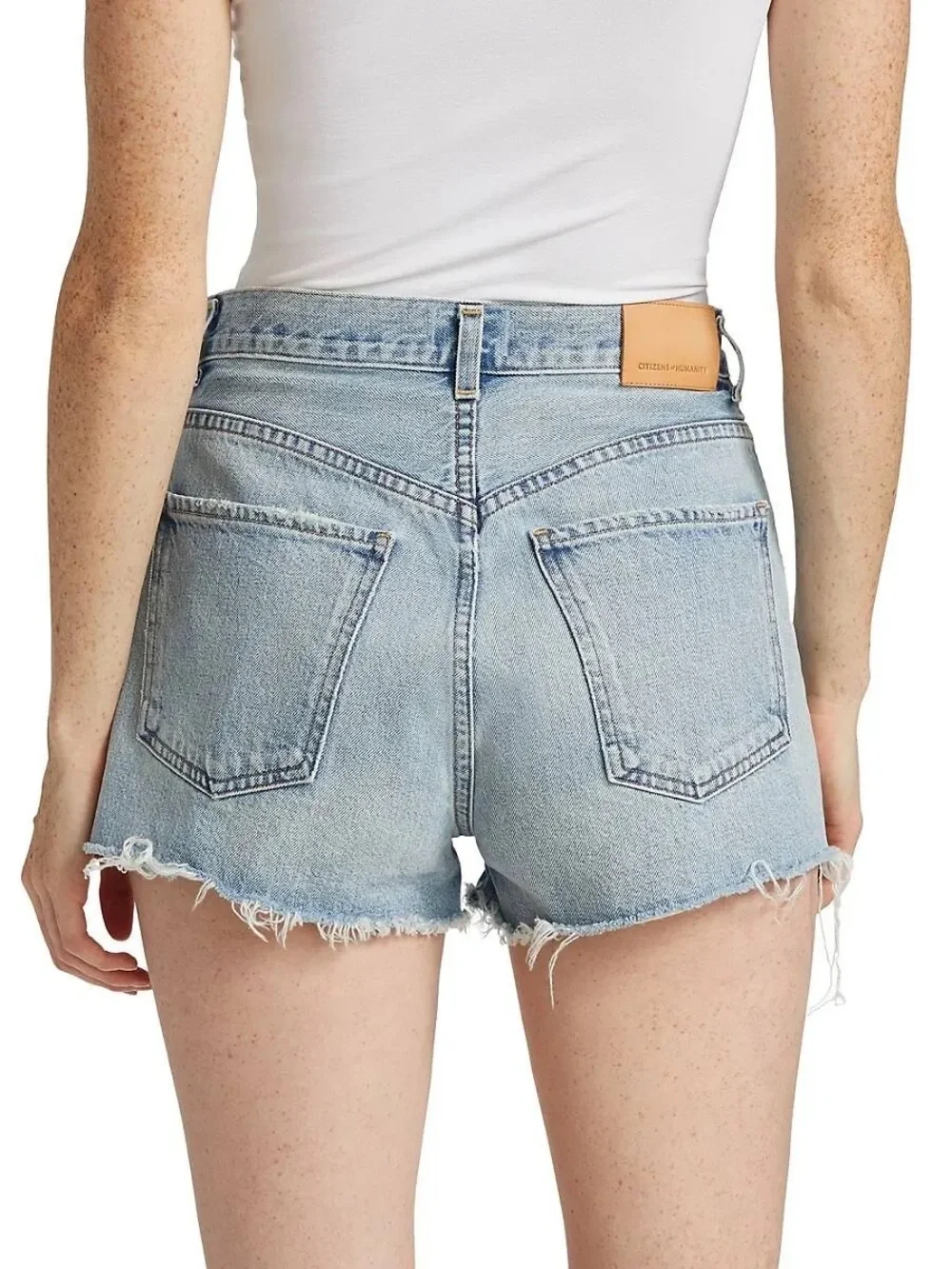 Citizens of Humanity Kaia High-Rise Distressed Denim Shorts